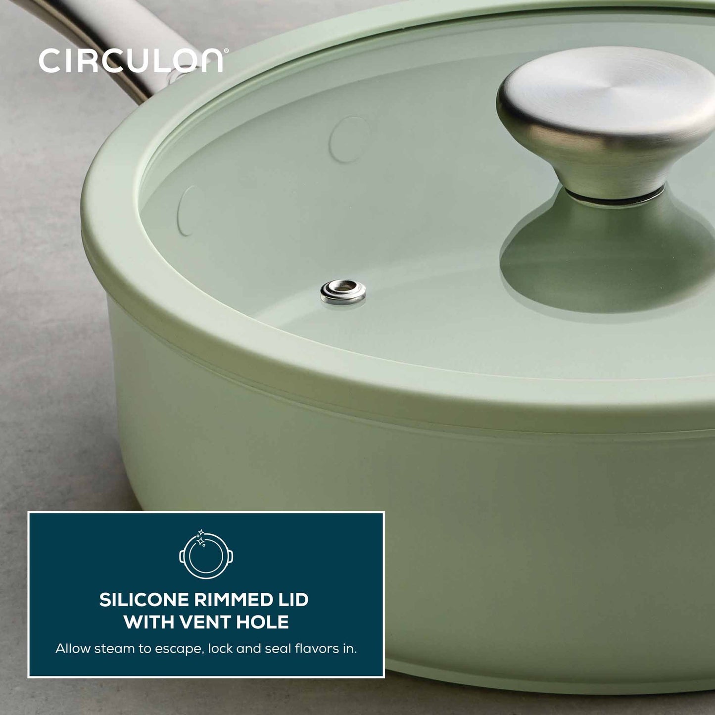 Circulon Halo With LaserDefense™ 11 Piece Cookware Set Sage Green