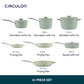 Circulon Halo With LaserDefense™ 11 Piece Cookware Set Sage Green