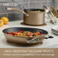 Circulon ScratchDefense A1 Nonstick Induction 10 Piece Cookware Set Champagne