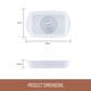 Essteele Glass Ceramic Nonstick 3.2L Large Rectangular Dish 39 x 24 x 6.5cm