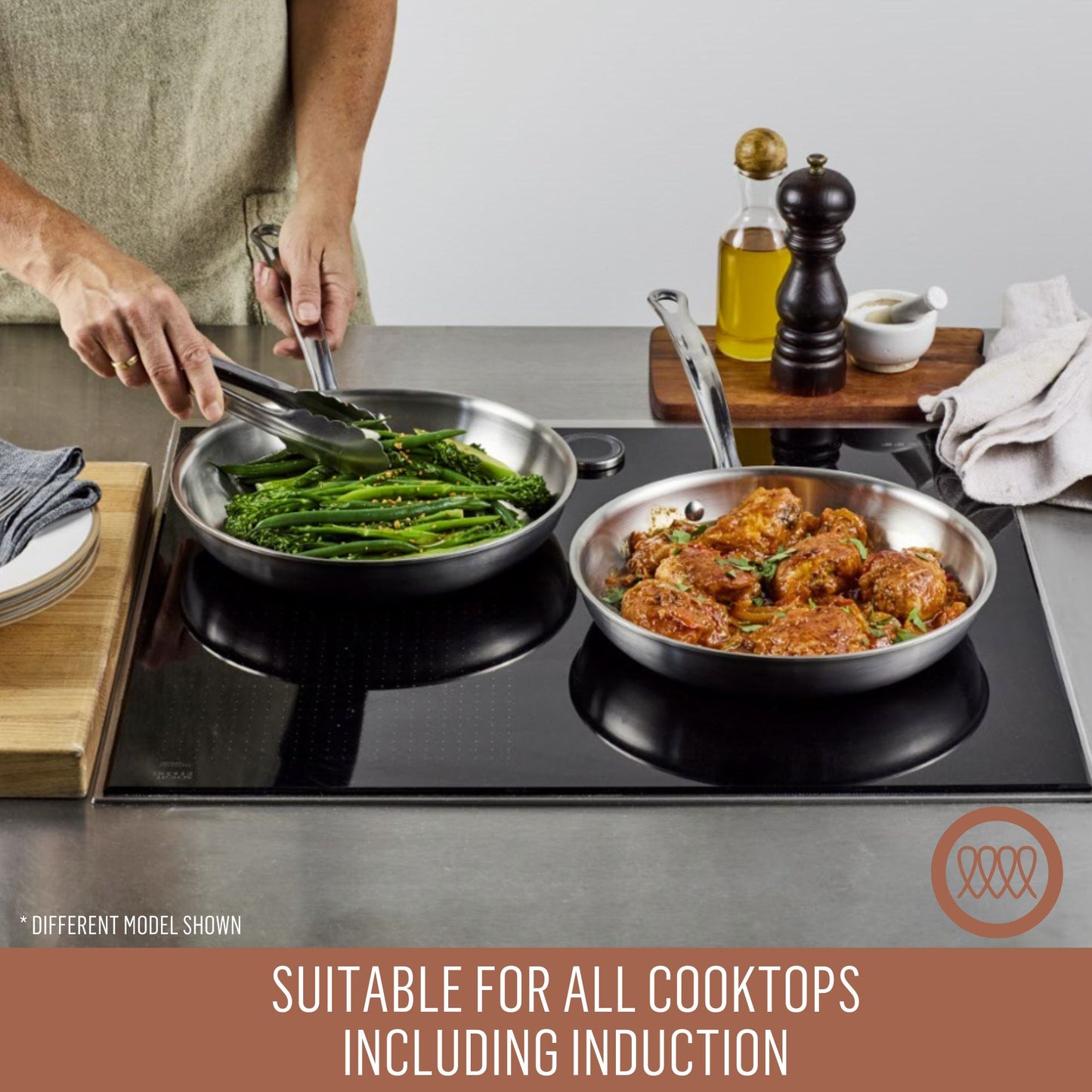 Essteele Per Amore Clad Stainless Steel Induction Covered Stockpot 26cm/7.6L