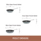Essteele Per Bellezza Nonstick Open Skillet Triple Pack 20/24/30cm Grey