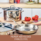 Essteele Eternità Clad Stainless Steel Induction Open French Skillet 26cm