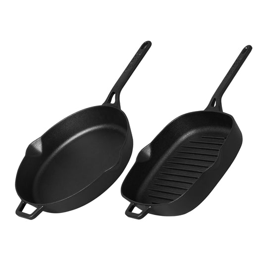 Meyer Pre-Seasoned Cast Iron Induction 2 Piece Starter Cookware Set