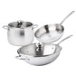 Meyer White Steel Stainless Steel Induction 3 Piece Complete Set
