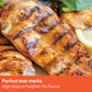 Styled lifestyle shot: For indoor grilling and searing – pre-seasoned cast iron – Meyer Pre-Seasoned Cast Iron 22cm Skillet / 25cm Grill Pan