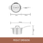 Essteele Per Sempre Clad Stainless Steel Induction Covered Saucepan 20cm/3.8L
