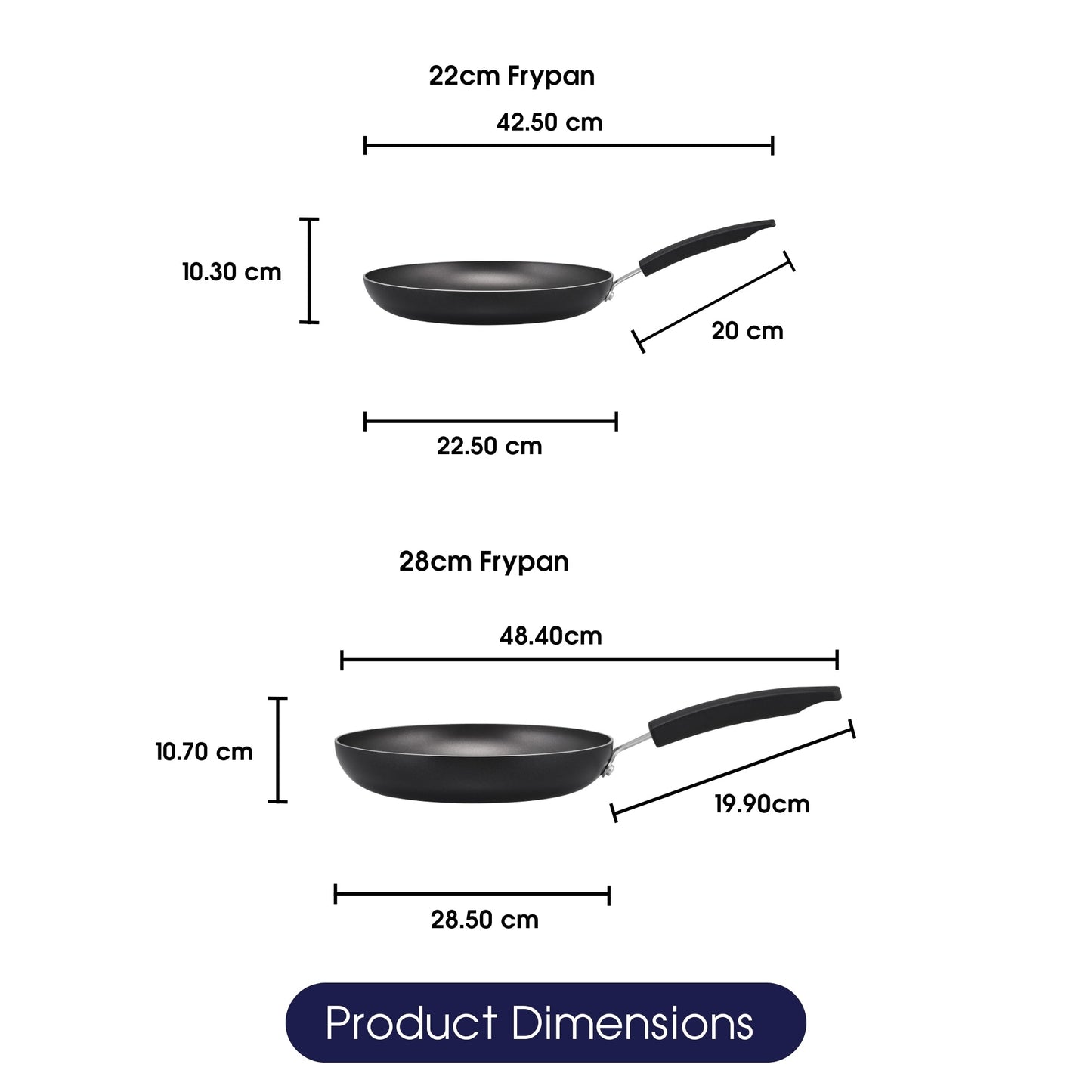 RACO Smartstart Nonstick Induction Twin Pack Frypan 22/28CM