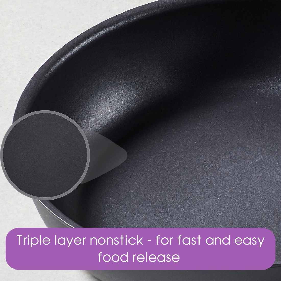 RACO Eclipse Nonstick Induction Frypan 30cm Matte Black