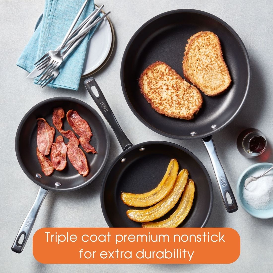 RACO Contemporary Nonstick Induction 20/30cm Frypan Twin Pack