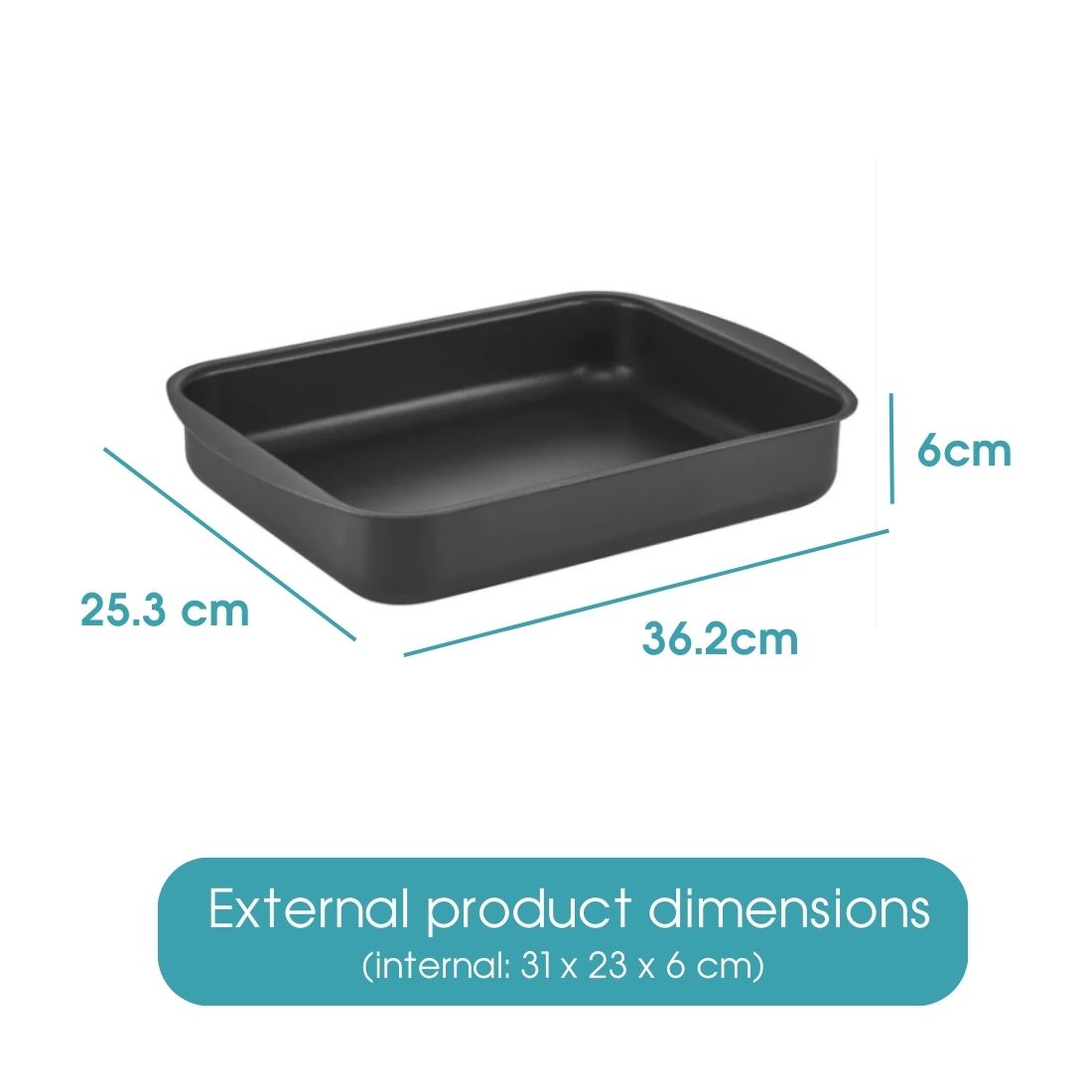 RACO Roaster Nonstick Medium Roasting Pan 31x23x6cm