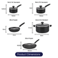 RACO Smartstart Nonstick Induction 5 Piece Cookware Set