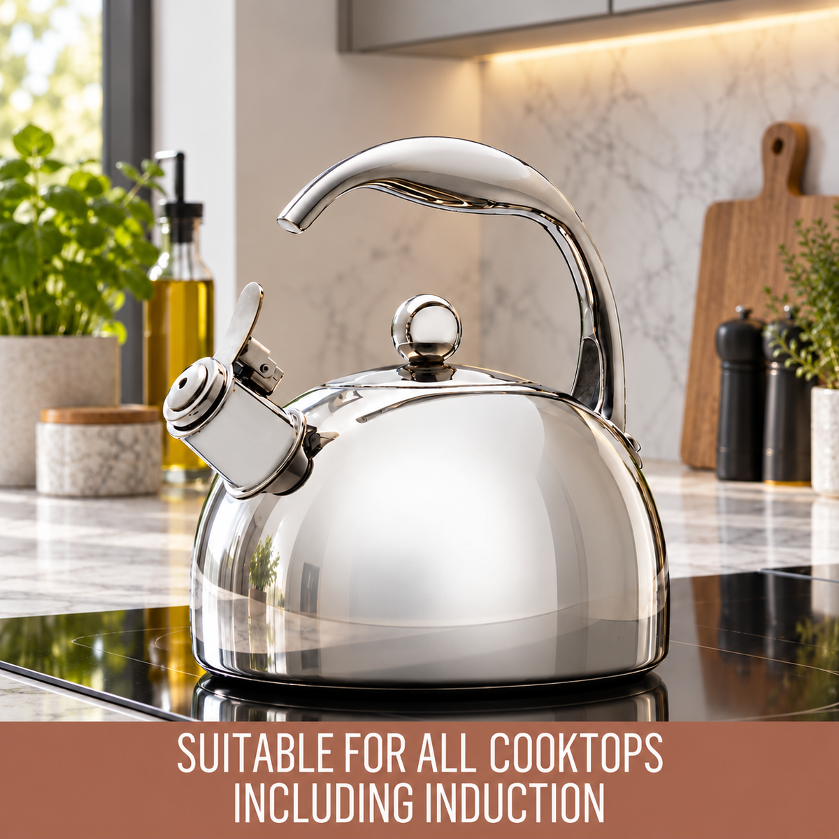 Essteele Stainless Steel Stovetop Kettle 1.9L Silver