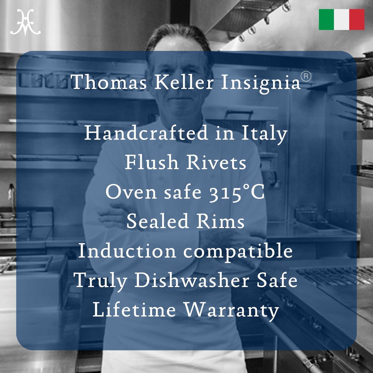 Hestan Thomas Keller Insignia Commerical Clad Stainless Steel Nonstick Open Skillet 28cm