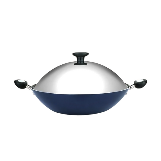 Meyer Radiance Induction Covered Wok 35cm Blue