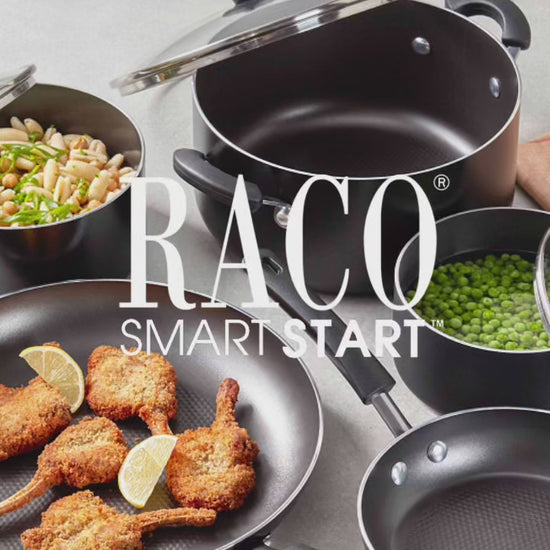 RACO SmartStart range video – RACO Smartstart Nonstick Induction 5 Piece Cookware Set