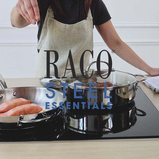 RACO Steel Essentials range video – RACO Steel Essentials Stainless Steel Induction Covered Saute 30cm/5.7L