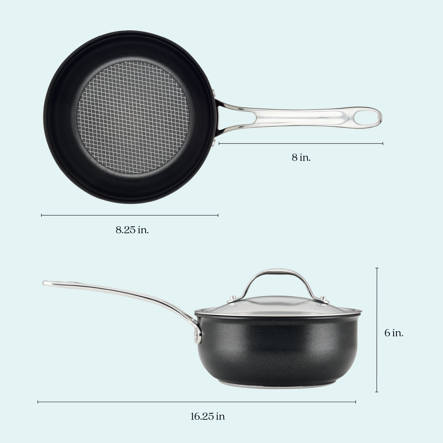 Anolon X Hybrid Stainless Steel Nonstick Induction Saucier 20cm/2.4L