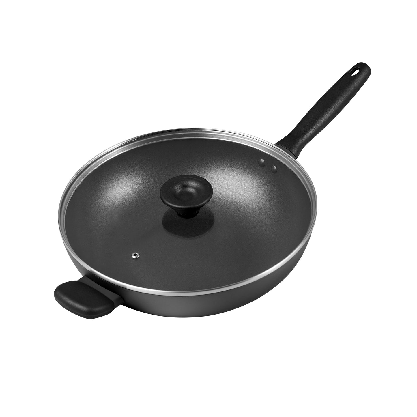 Meyer Bauhaus Series Nonstick Induction Stirfry with Glass Lid 30cm