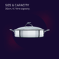 This 30cm stainless steel nonstick sauté pan from SteelShield has a 4.7 litre capacity, and comes with lid and stylish stay cool handles.