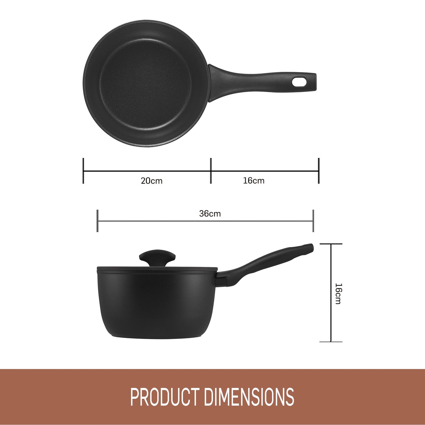 Essteele Per Domani Nonstick Induction Covered Saucepan 20cm/2.8L