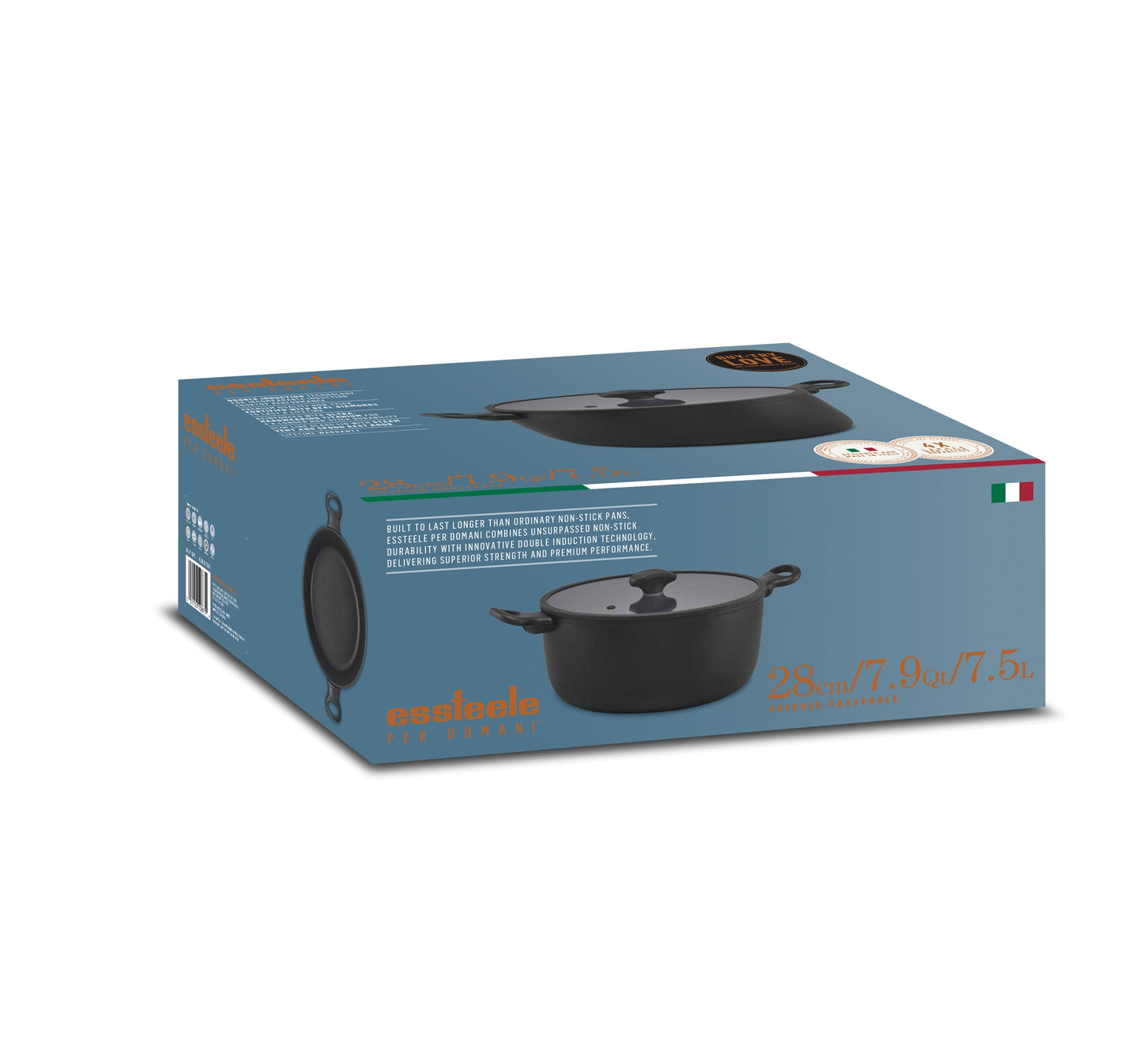 Essteele Per Domani Nonstick Induction Covered Casserole 28cm/7.5L