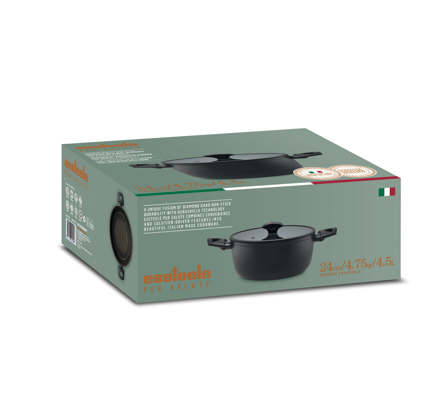 Essteele Per Salute Nonstick Induction Covered Casserole 24cm/4.5L