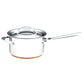 Essteele Per Vita Copper Base Stainless Steel Induction Covered Saucepan 20cm/3.4L