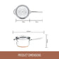 Essteele Per Vita Copper Base Stainless Steel Covered Saucepan 20cm/3.4L