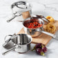 Essteele Per Vita Copper Base Stainless Steel Covered Saucepan 20cm/3.4L