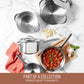 Essteele Per Vita Copper Base Stainless Steel Covered Saucepan 20cm/3.4L