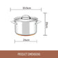 Essteele Per Vita Copper Base Stainless Steel Covered Stockpot 24cm/7.1L