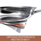 Essteele Per Vita Copper Base Stainless Steel Induction Open French Skillet 24cm