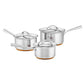 Essteele Per Vita Stainless Steel 3 Piece Covered Saucepan Set