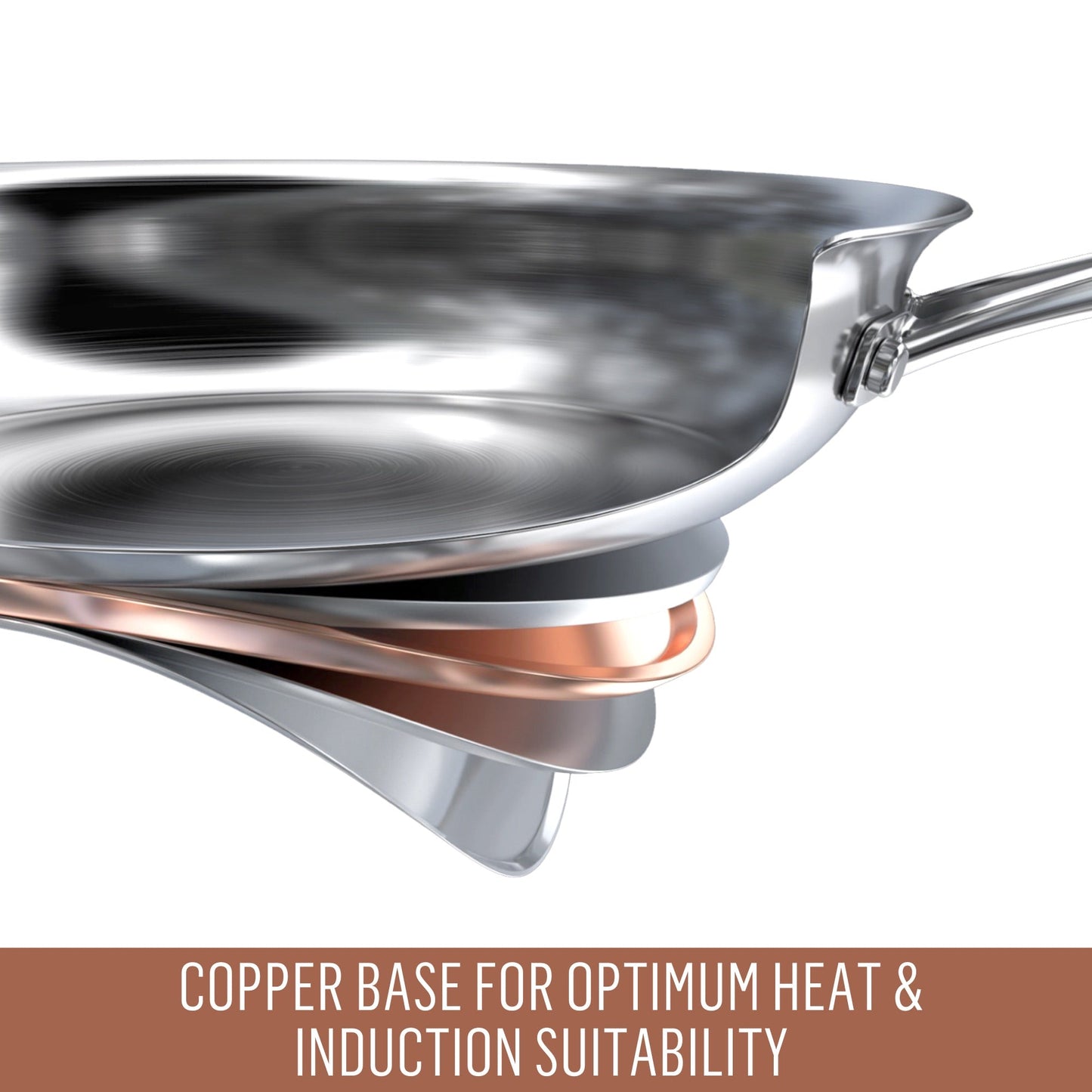 Essteele Per Vita Copper Base Stainless Steel Induction Covered Sautéuse 28cm/5.2L