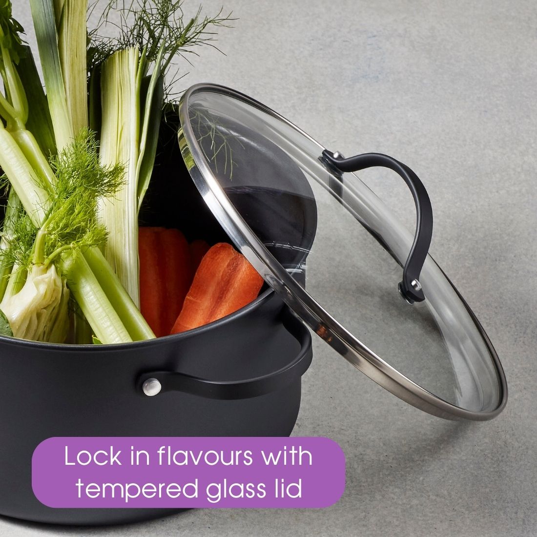 RACO Eclipse Nonstick Induction 3 Piece Cookware Set Matte Black ...