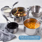RACO Reliance Stainless Steel Induction 3 Piece Saucepan Set 16/18/20cm