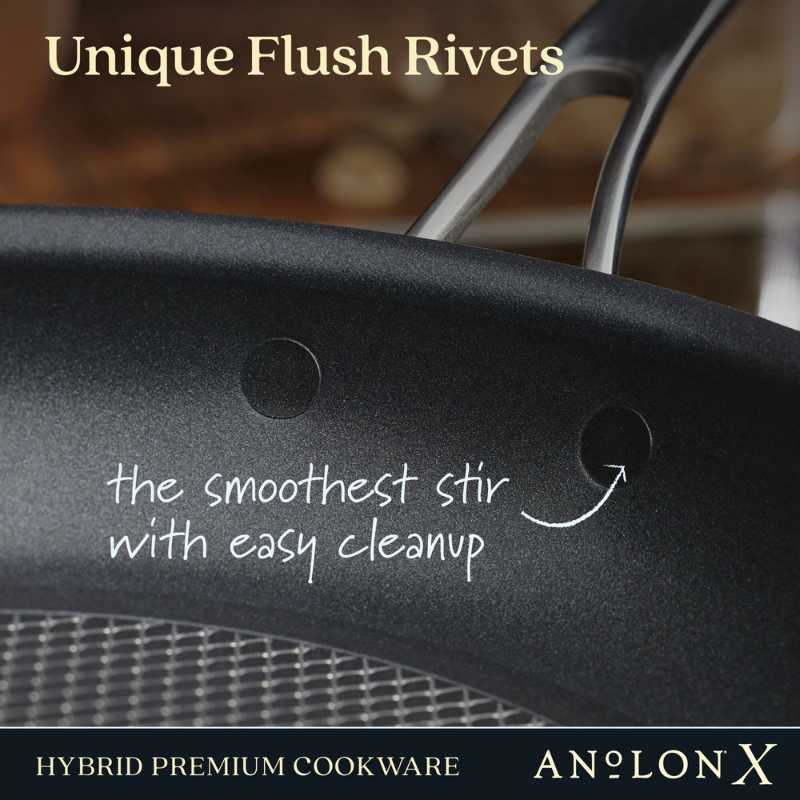 Anolon X Hybrid Stainless Steel Nonstick Induction Skillet 25cm