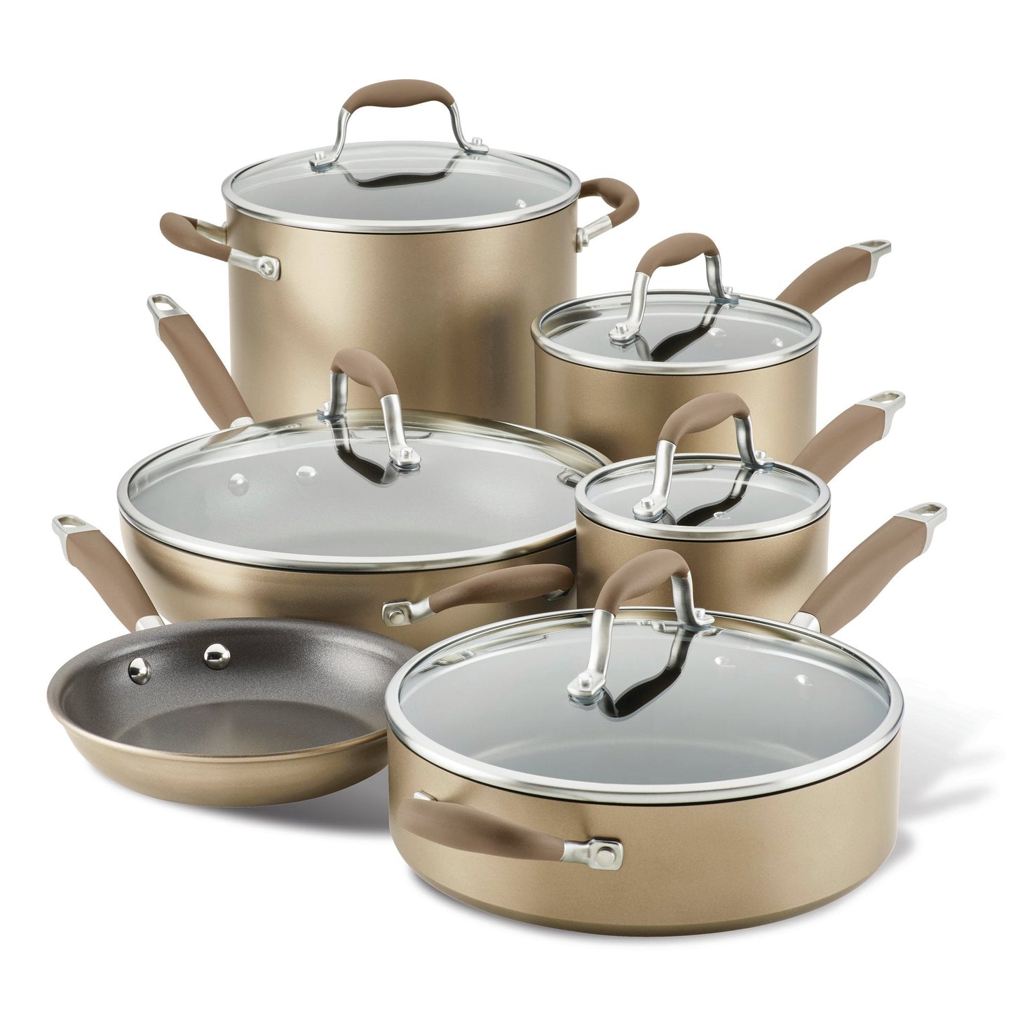 Anolon Advanced Home Nonstick 11 Piece Cookware Set Bronze